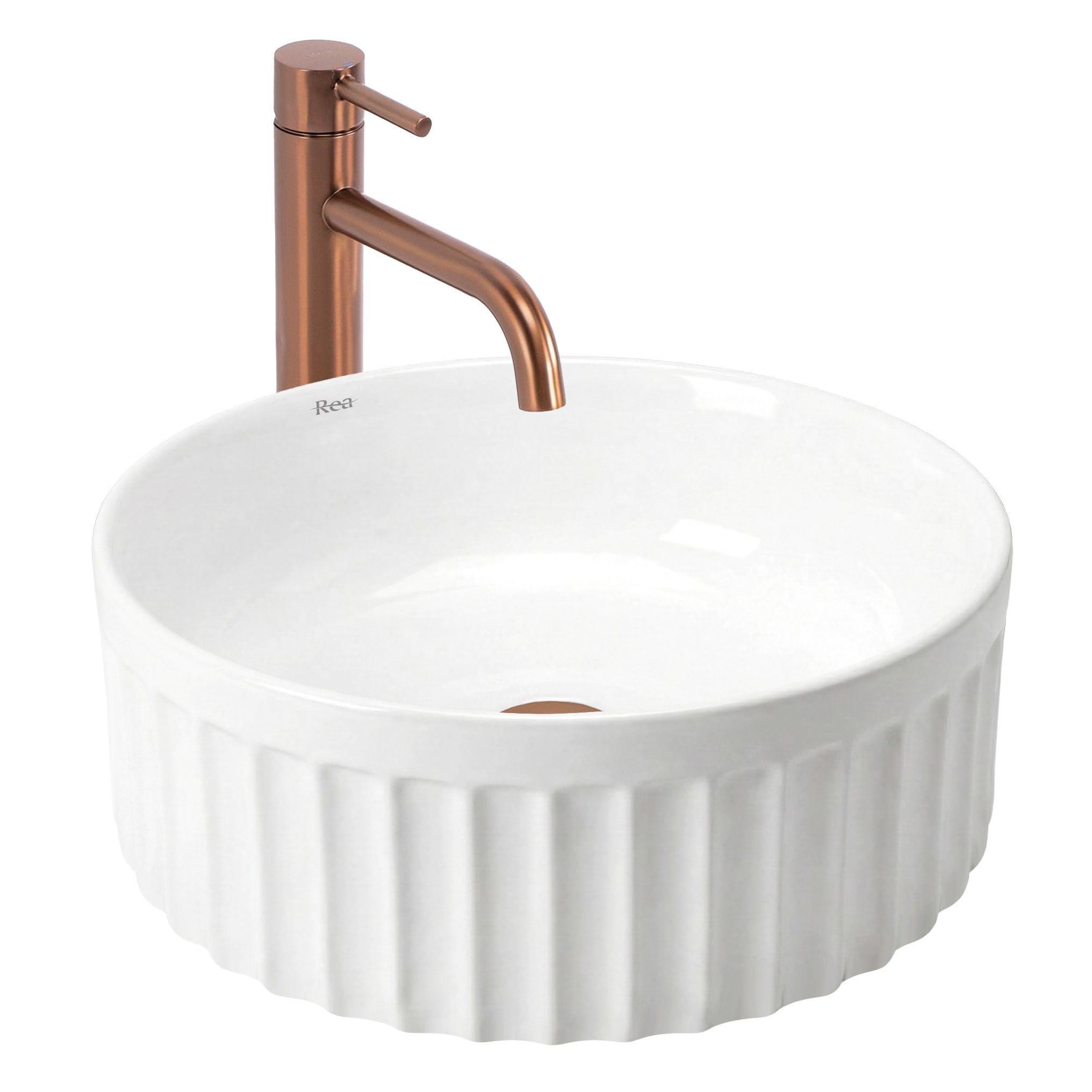 Lavabo Sobre Encimera Rea Duo White 38X38X14,5Cm