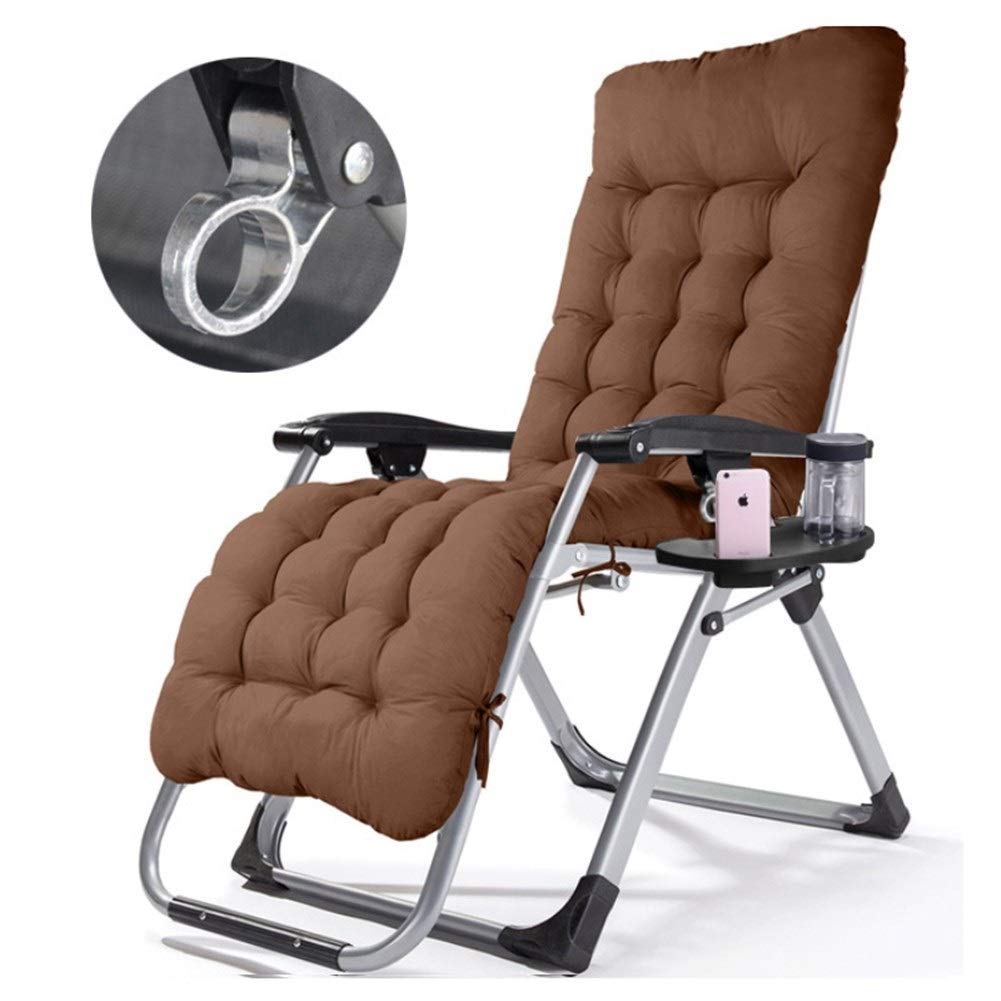 Mobilier d'extérieur Lit Pliant avec Coussin et Fauteuils de Jardin Marron