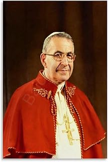 Pope John Paul I Vintage Portrait Poster 1 Canvas Painting Posters And Prints Wall Art for Living Room Bedroom Decor 08x12inch(20x30cm)
