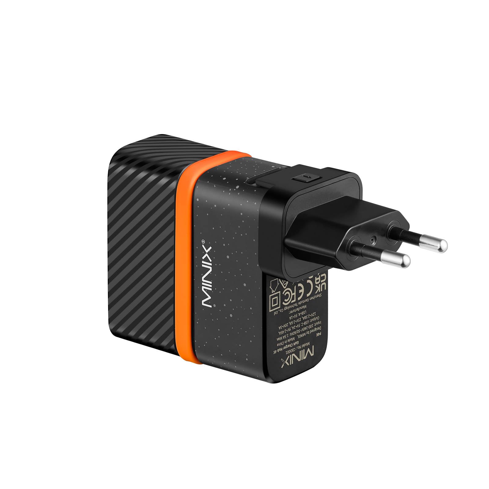 MINIX P4K - Adattatore per caricatore dock da 65 W per switch, laptop, smartphone, tablet. Caricatore da parete 4 in 1 PD con HDMI per TV, 1 USB-C (max 60 W), 2 cavi USB-A da 3,1 e 3,3 m con