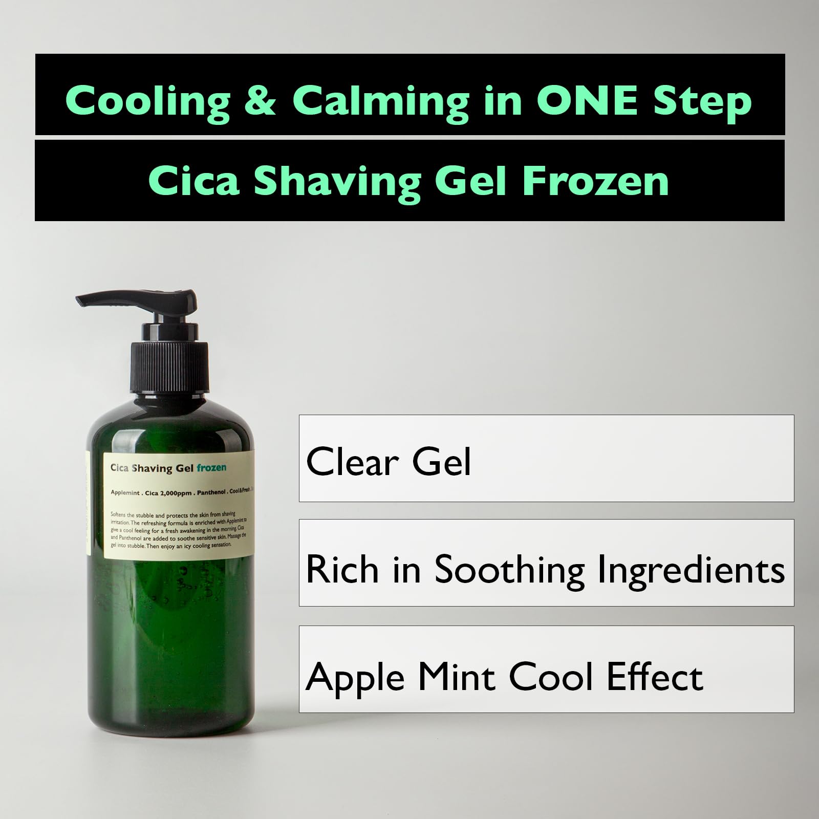 Lazy Society Cica Shaving Gel Frozen – Gel de Afeitado Refrescante con Cica 250 ml | Antitirritación, Frescor Instantáneo