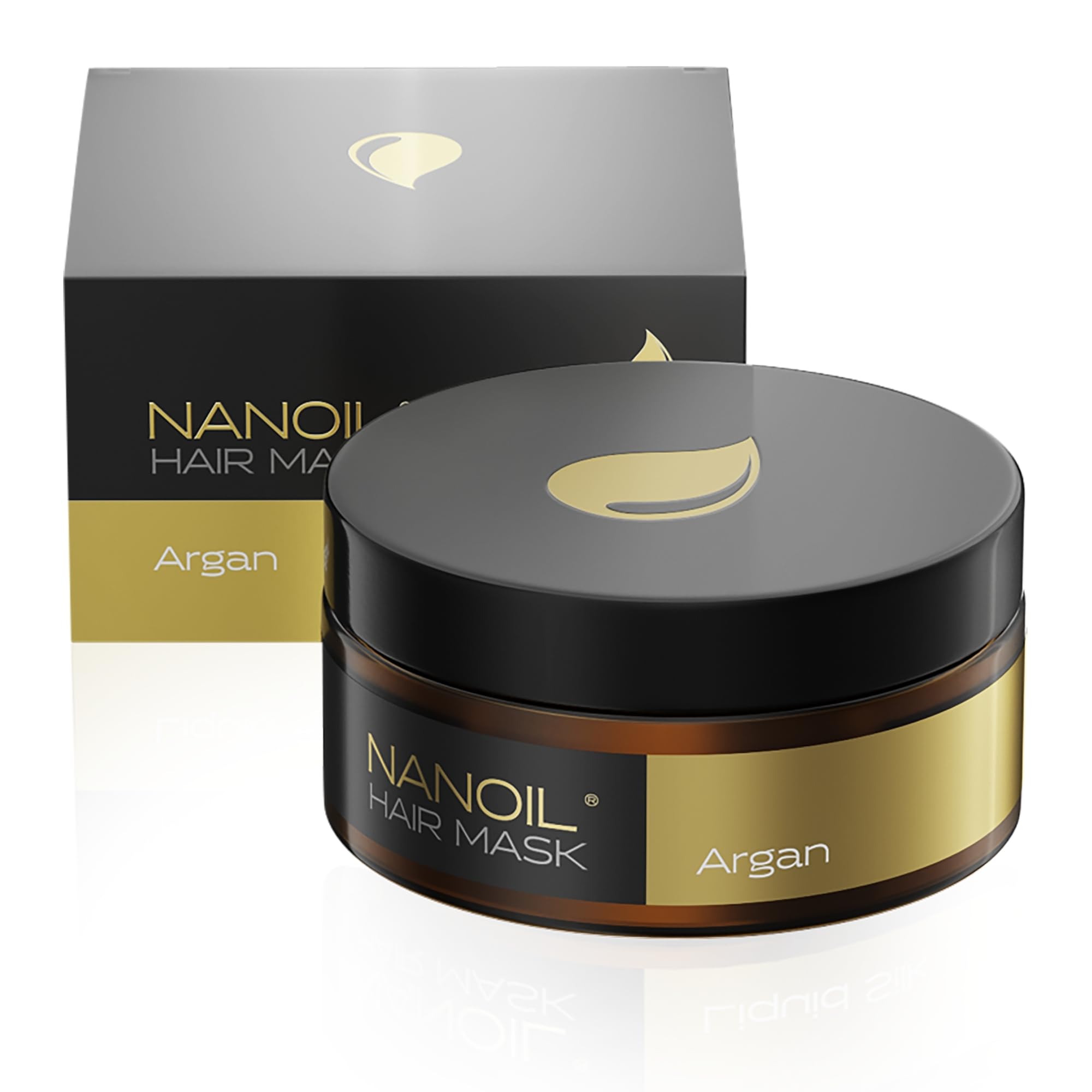 Nanoil Hair Mask 300ml - Professional Mask, Hair Regeneration, Intensive Repair, For Dry Damaged Hair, Hydrating, Repairing & Revitalizing Treatment (Argan)