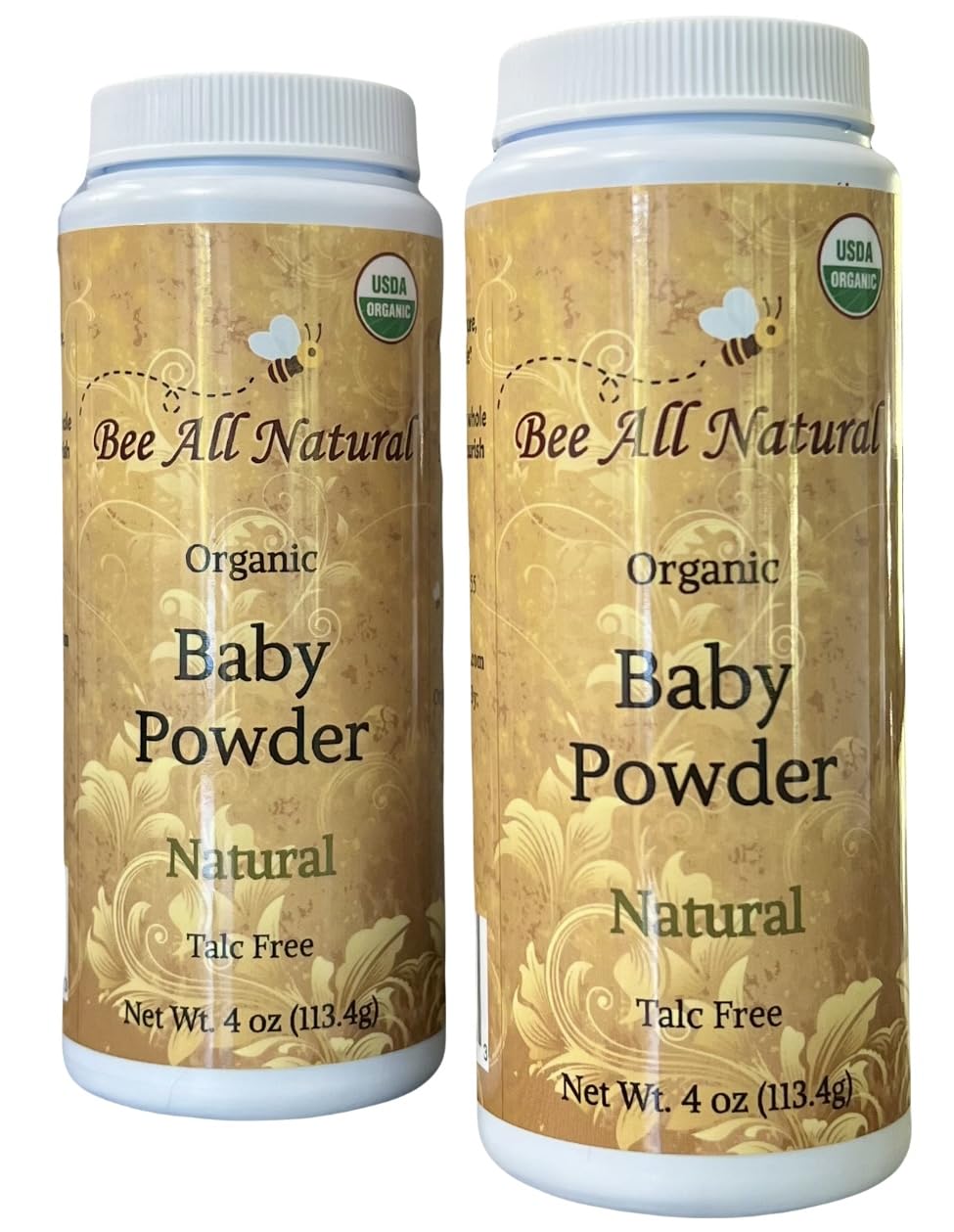 BEE All Natural Baby Powder Natural, 4 OZ