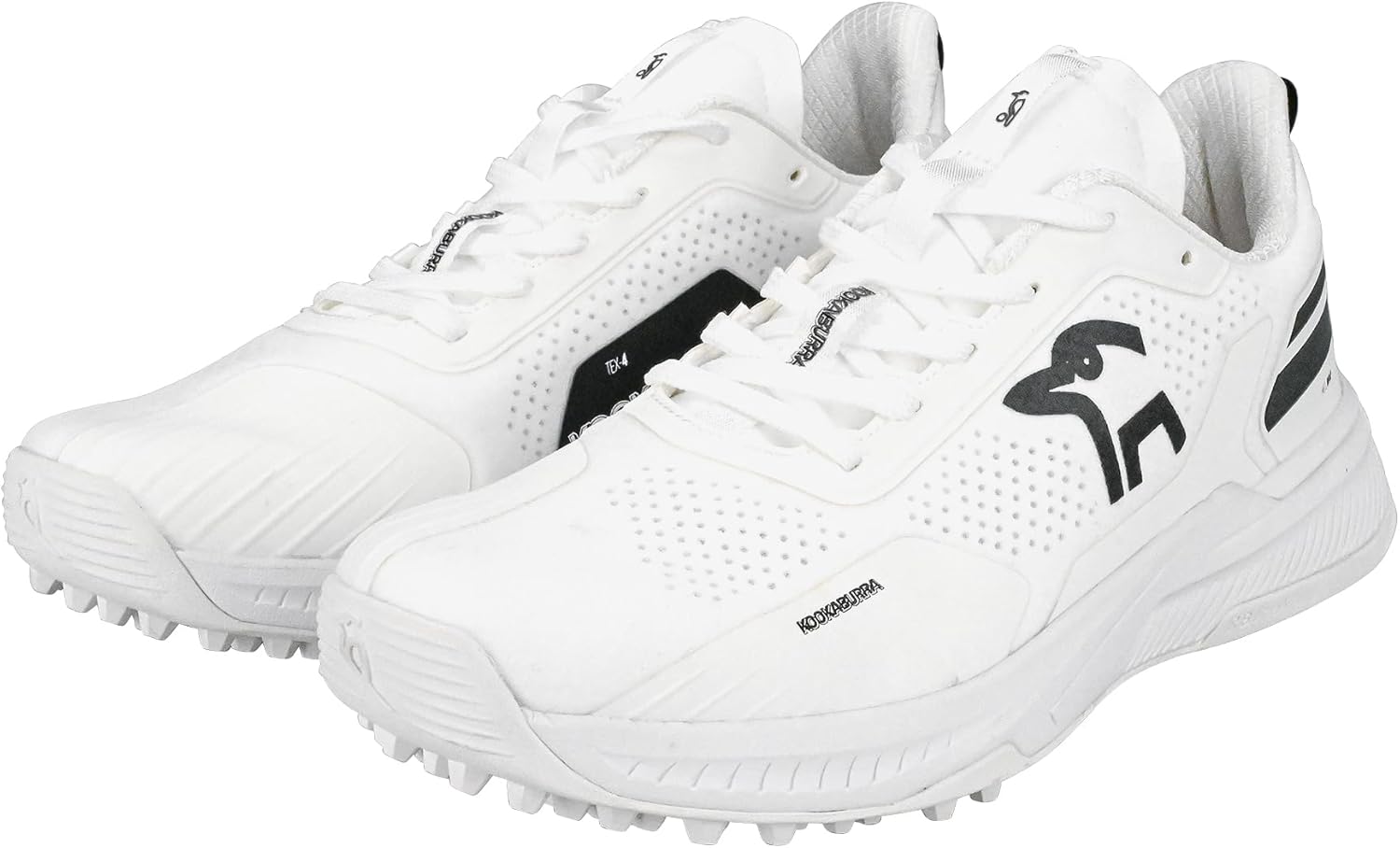 KOOKABURRA KC Players Rubber Sole Cricket Shoe, White/Black, Size 12