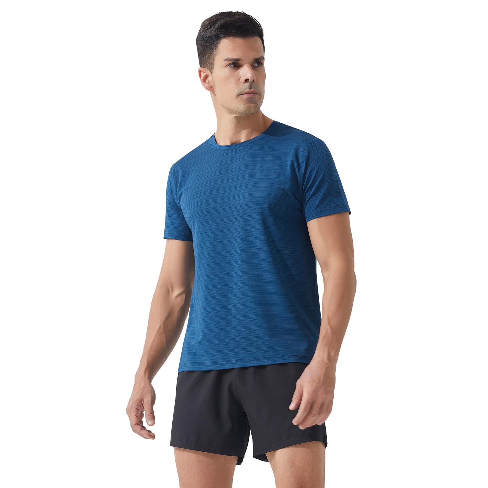TOPTIE Lot de 5 t-shirts de sport à manches courtes pour homme