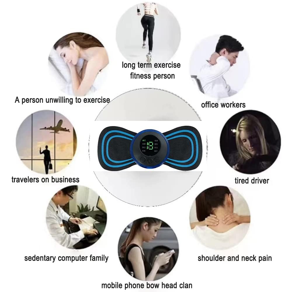 Electroestimulador Muscular Abdominales, EMS Cinturón Entrenamiento Masajeadores de Pies Eléctricos, Masajeadores de Pies para Aliviar el Dolor y la Circulación Sanguínea Máquina de Masaje de Pies