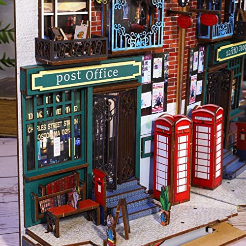 Kasituny Livro Nook Casa de Bonecas Restauração Autêntica Faça Você Mesmo 3D Quebra-cabeça Suporte p