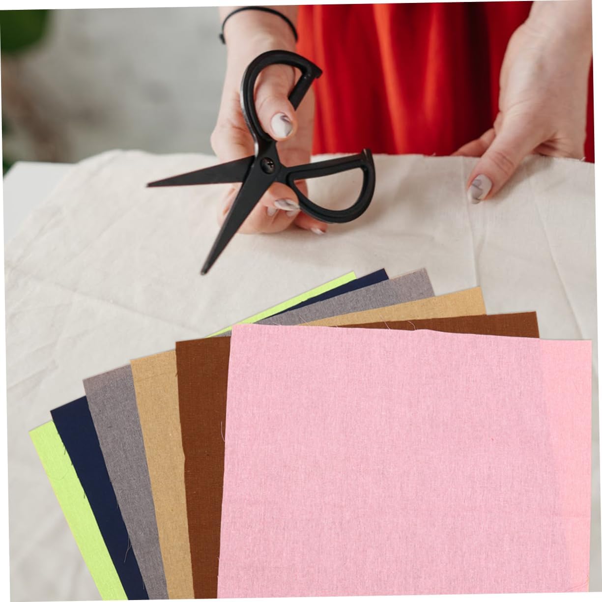 Tofficu 14pcs DIY Handmade Patchwork Fabric Bundles Solid Cotton for Quilting Sewing