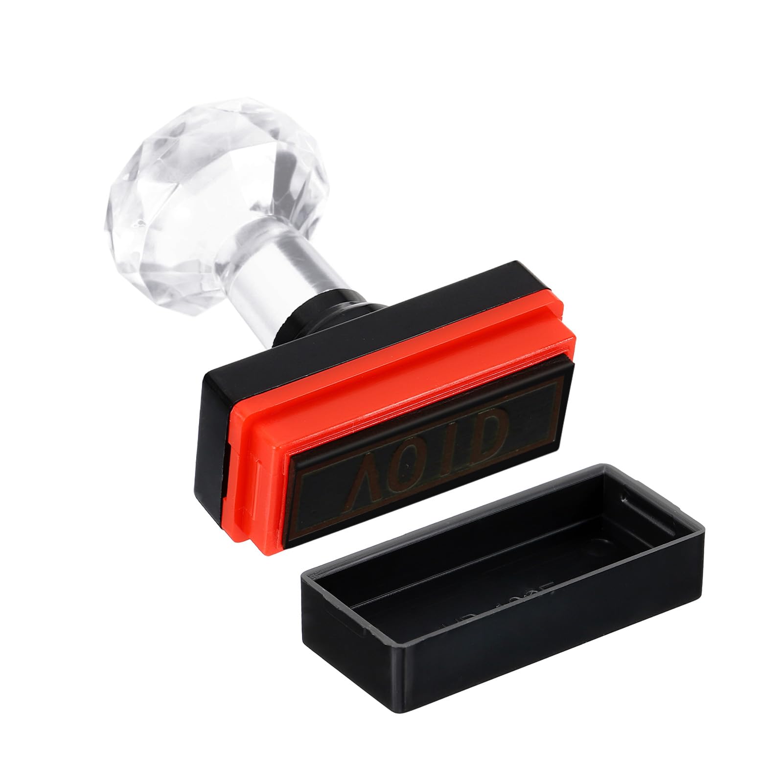 PATIKIL Void Stamp Self Inking, Red Ink Office Stamps Pre Inked Message Stamp Refillable Business Stamp, Black - Image 3