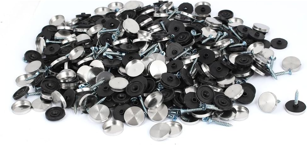 Bathroom Door Table Round Stainless Steel Mirror Screw Cap Nail 20mm Dia 400pcs (8fb348309fbc3d1e78a3b6c7e5696e4b)