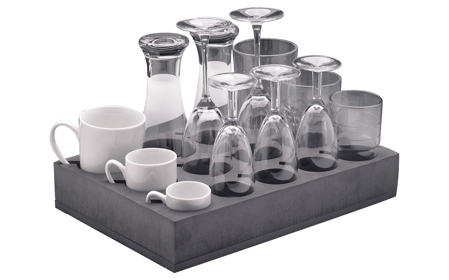 Froli Lot De 4 Supports En Verre Pour Vaisselle – Camping Car, Plastique, 50-70 Mm