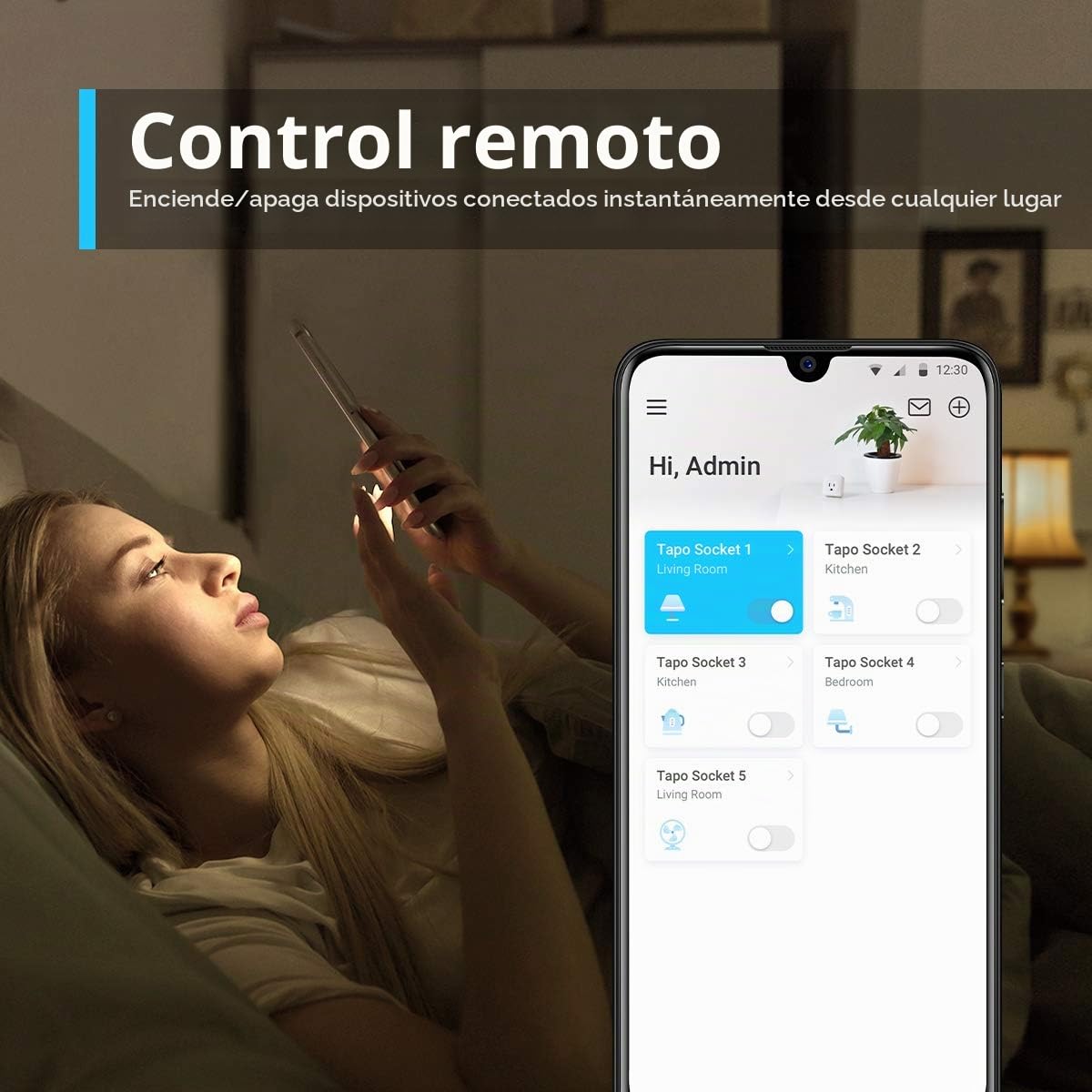 TP-Link Tapo Enchufe WLAN Inteligente Tapo P110 con control de consumo energético, enchufe Smart Home Alexa, funciona con Alexa, Google Home, control por voz, acceso remoto, no requiere hub, mini