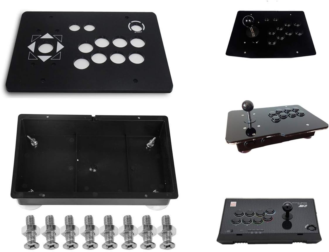 Acrylic Panel and Case Joystick DIY Set Kits Replacement for Arcade Game Machine Cabinet Controller DIY Kit
