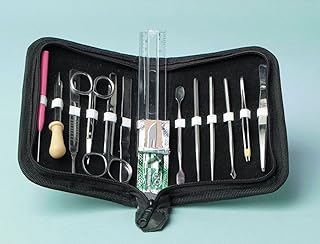 United Scientific DSET14 Stainless Steel Deluxe Dissecting Instrument Set, 14 Instruments In a Zippered Vinyl Case