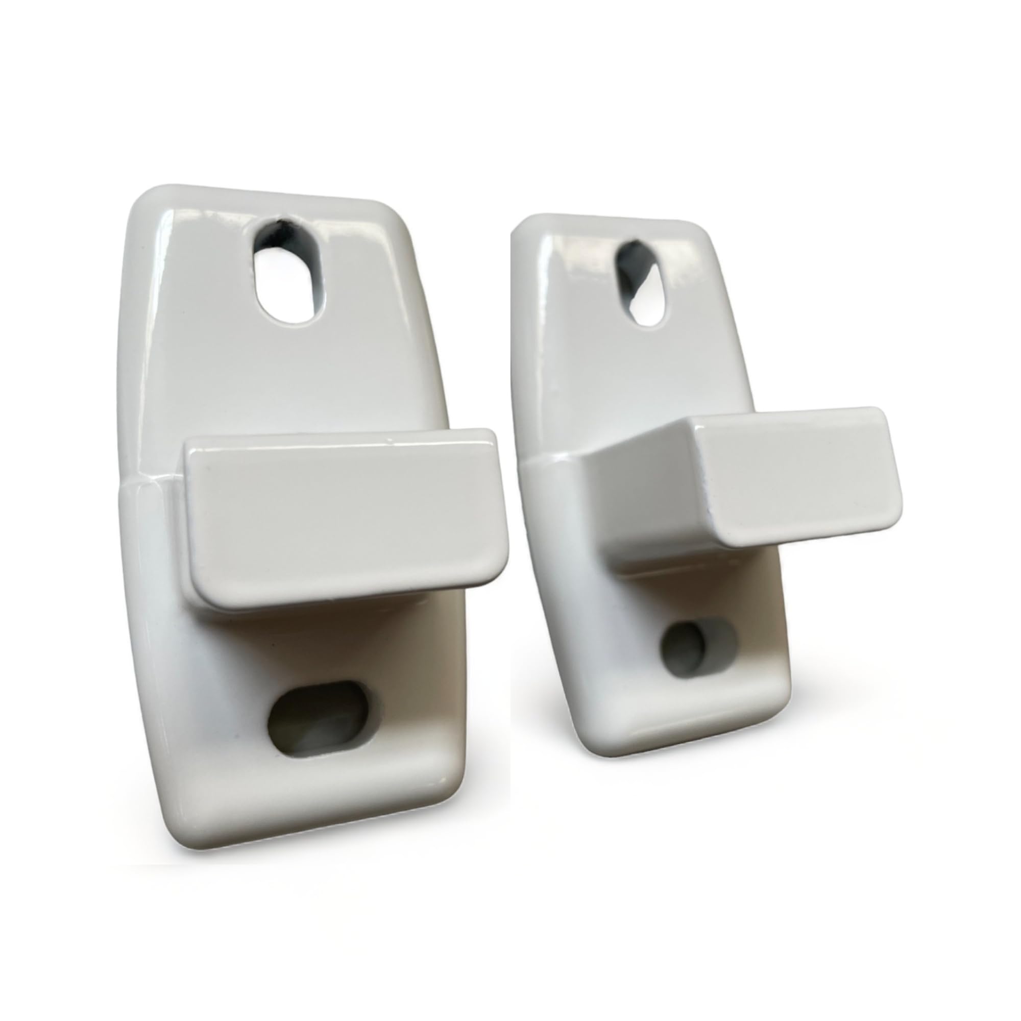 Teletoldo Juego de Terminales Soportes a Pared Blanco | Compatible con Soporte Brazo balcón | Tornillería Incluida | Pack 2 Unidades