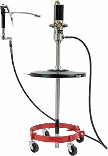 Mytee Products Air Operated Portable 50:1 Grease Pump System for 120 lbs (16 Gallon) | Pneumatic Single Acting Grease Pump, Drum Cover, Dolly, Follower Plate, Control Valve and Hose