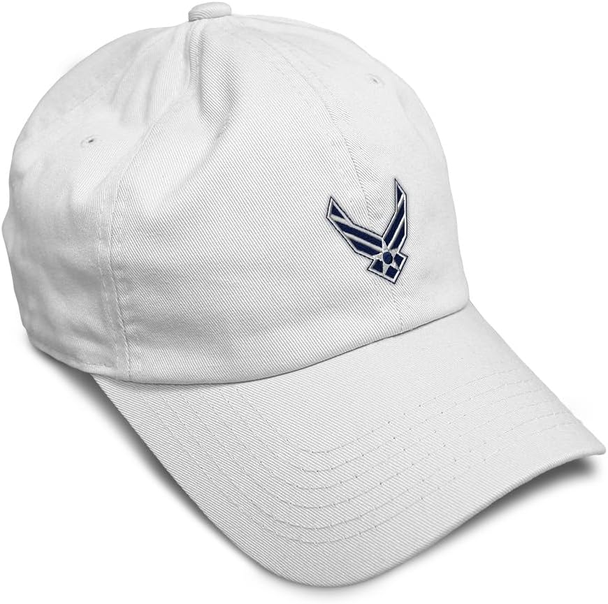 Speedy Pros Soft Baseball Hat Embroidered Dad Hat Air Force Emblem Embroidery Men & Ladies Baseball Cap Cotton