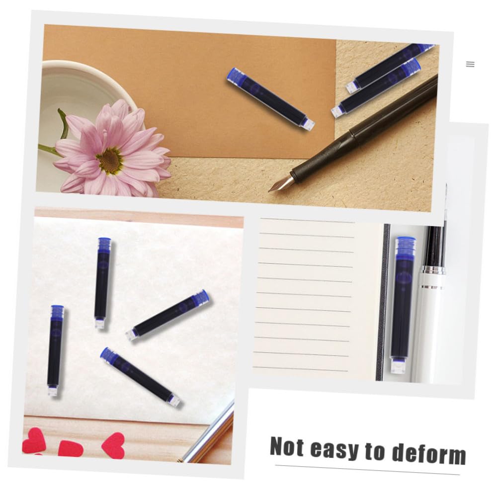 ULTECHNOVO Ricariche per Penne Stilografiche 200 Pezzi, Confezione da 4 Set da 50, Inchiostro Blu Sostitutivo per Scuola, Ufficio e Calligrafia, Accessori per Forniture di Scrittura Professionali