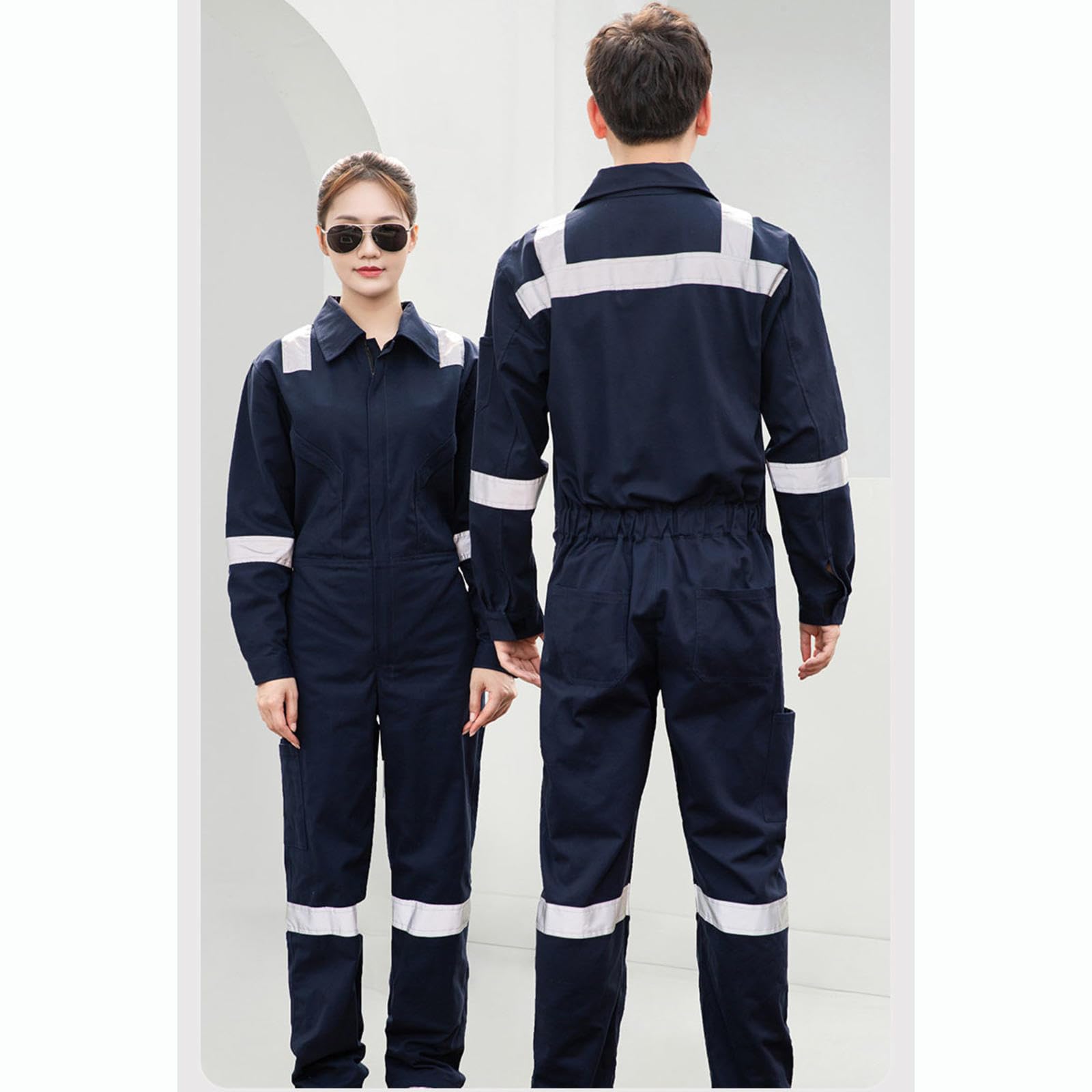 Logo Personnalisé Combinaisons en Pur Coton Personnalisé Hommes Femmes Travail Réfléchissant Global Mécanicien Réparation Soudeur Sécurité Vêtements
