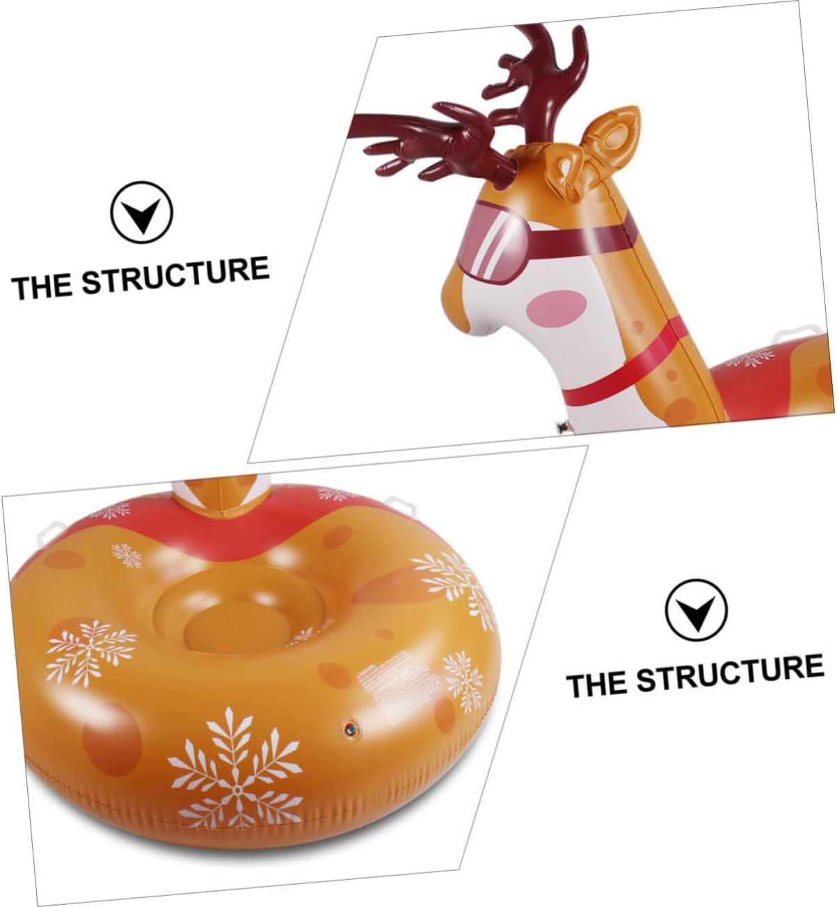 VANZACK 1pc Inflatable Snow Tube for Outdoor Fun Thicken PVC Wear-Resistant Sled for Activities Lightweight Easy to Carry for Camping and Sledding Adventures