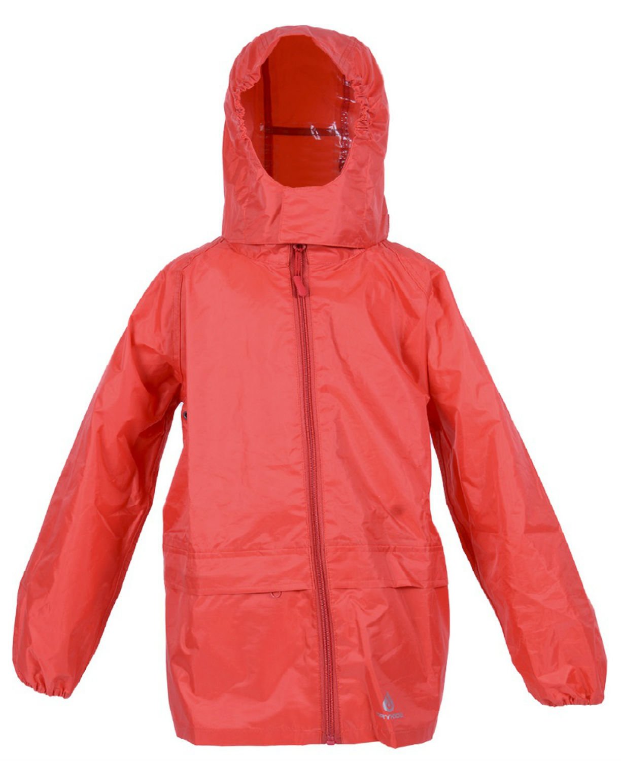 DRY KIDS packable jacket bright red 2yrs