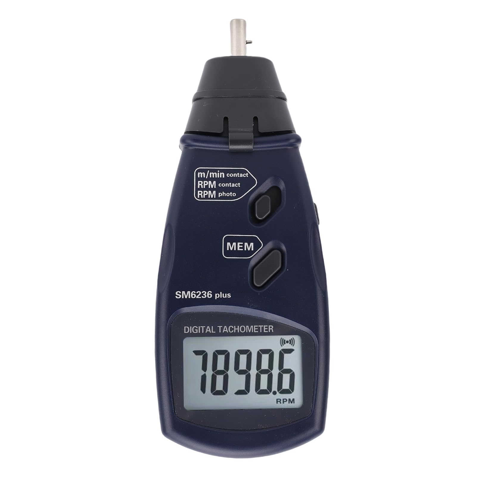 Tacómetro Digital de Mano 2 en 1 Medidor de RPM, Medidor de Rotación del Tacómetro Fotográfico Láser Precisión Pantalla LCD Grande Velocímetro para Motores Ventiladores Automotriz Industrial
