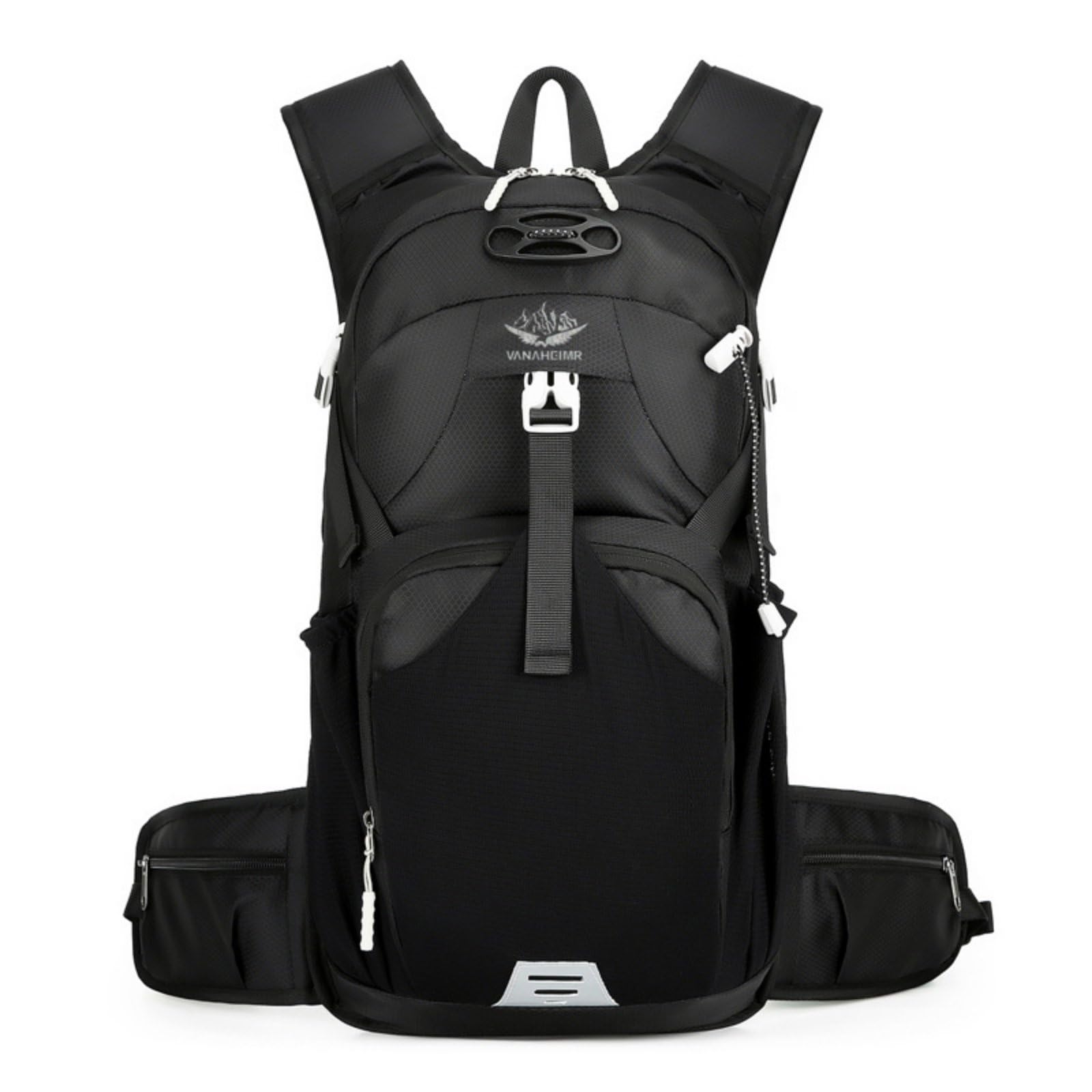 enakshi (label) Water-Repellent Hiking Backpack Breathable Mesh Back Travel Backpack Multi-Compartment Travel Rucksack Padded Shoulder Straps, Black-picture-23