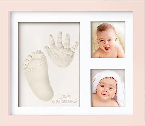 Kit de huellas y manos para bebés, kit de huellas de bebé, recuerdo de bebé, regalos de baby shower para mamá, marco de fotos de bebé para niños y