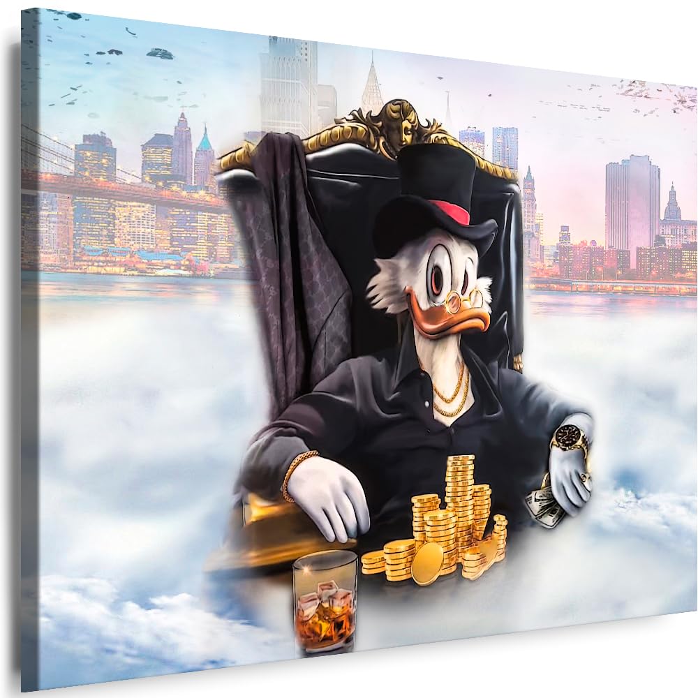 Myartstyle Leinwand Bilder Cartoons, Film, Geld, Money, Kunstdruck Wandbilder Canvas (150x100cm)