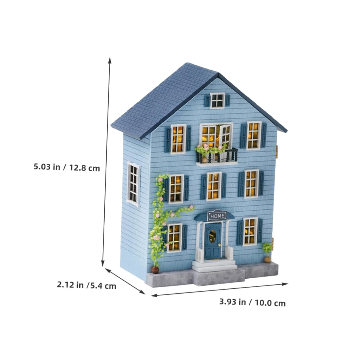 Kit per Casa delle Bambole in Miniatura in Legno con Mobili Set Fai da Te Robusto e Portatile per Decorazioni Natalizie e Lavoretti Creativi Regalo per e Appassionati