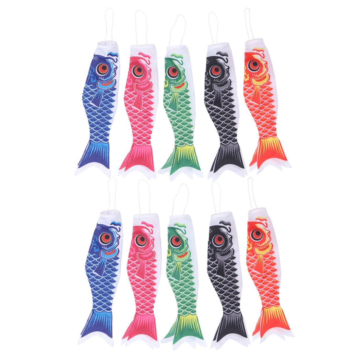 Manche à air de carpe japonaise Toyvian x10 pour décoration extérieure