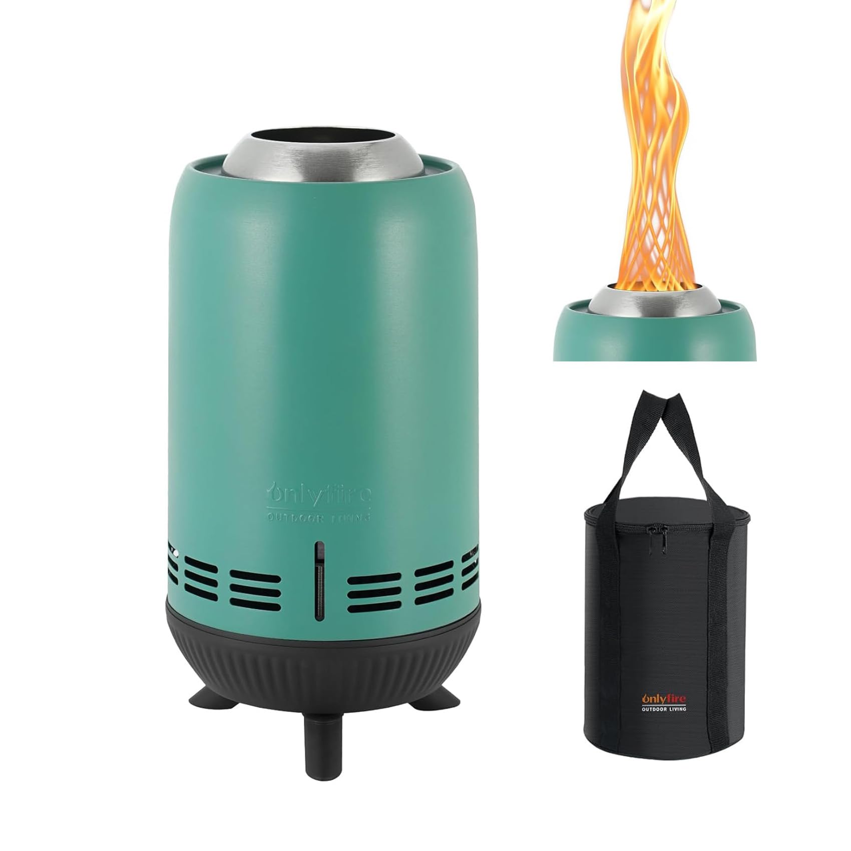Braciere Senza Fumo Onlyfire Con Borsa - Legna O Pellet, Per Campeggio, Giardino E Tailgating, Design Sicuro - Foto 9
