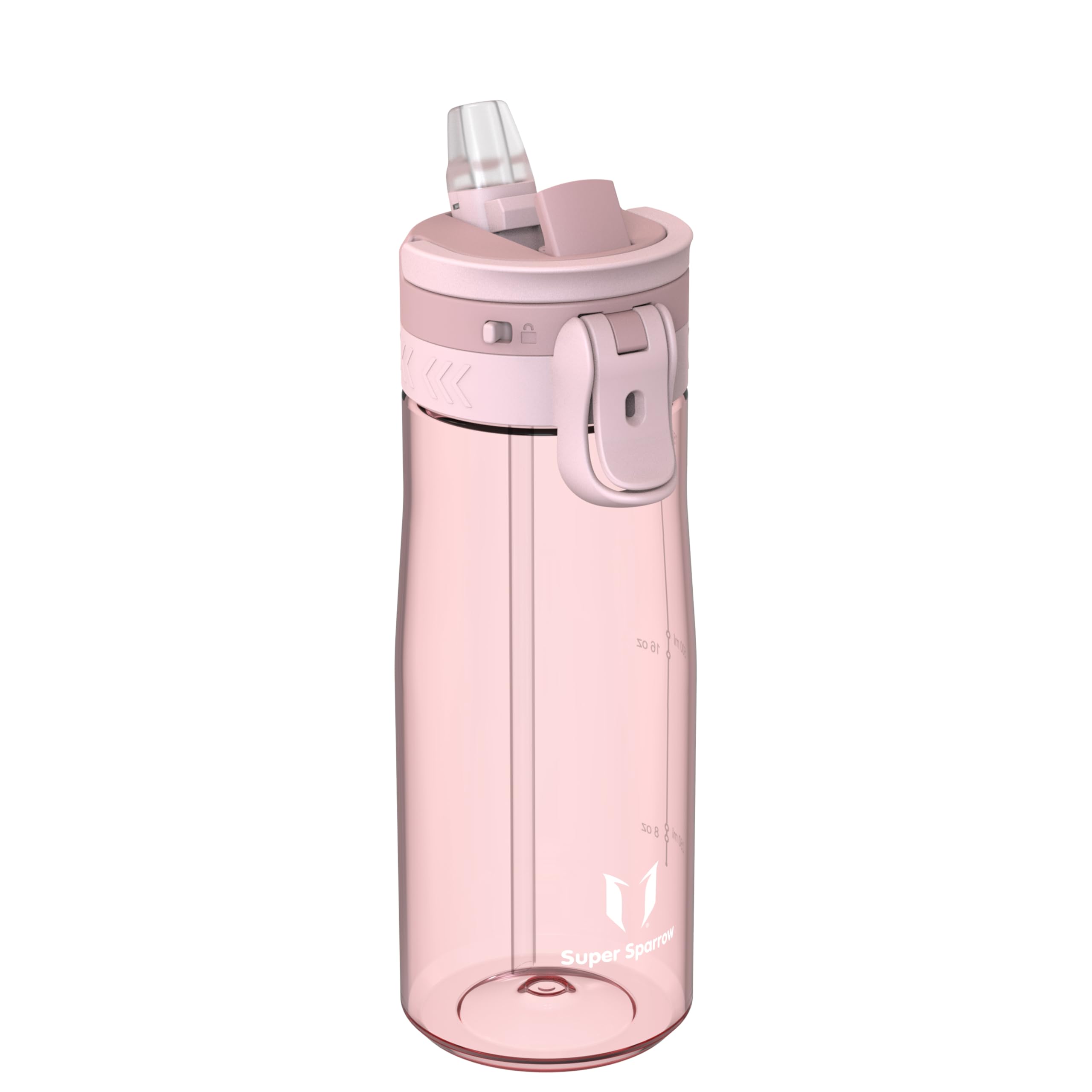 Sparrow Borraccia - 500ml, 750ml, 1L - TouchFlow Bottiglia Senza BPA - Senza Perdite Borraccia Cannuccia - Borracce Sportiva Flusso Rapido Con Un Clic per Scuola, All'aperto