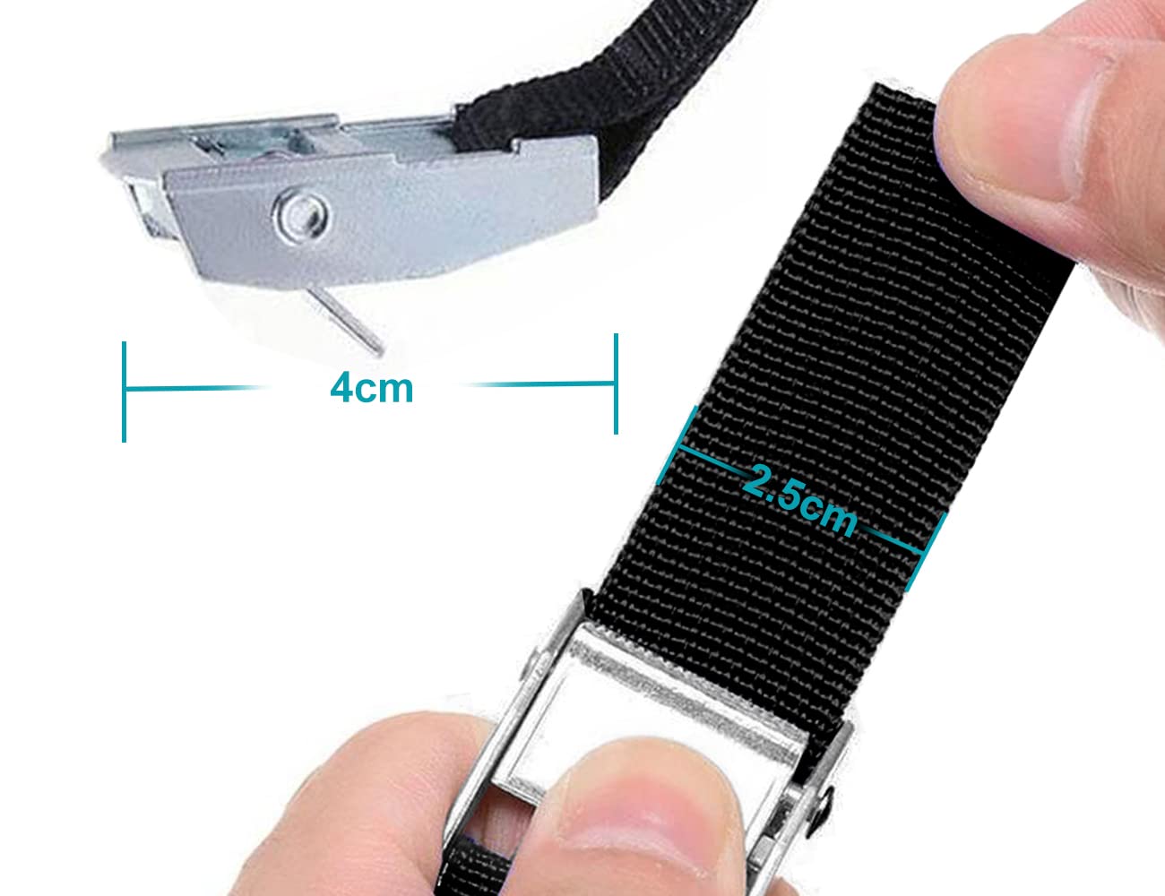 Cinghie Fissaggio 4 Cinghie Di Serraggio Per Binario Di Ancoraggio Combinato Con Cinghia Fissaggio - Foto 6