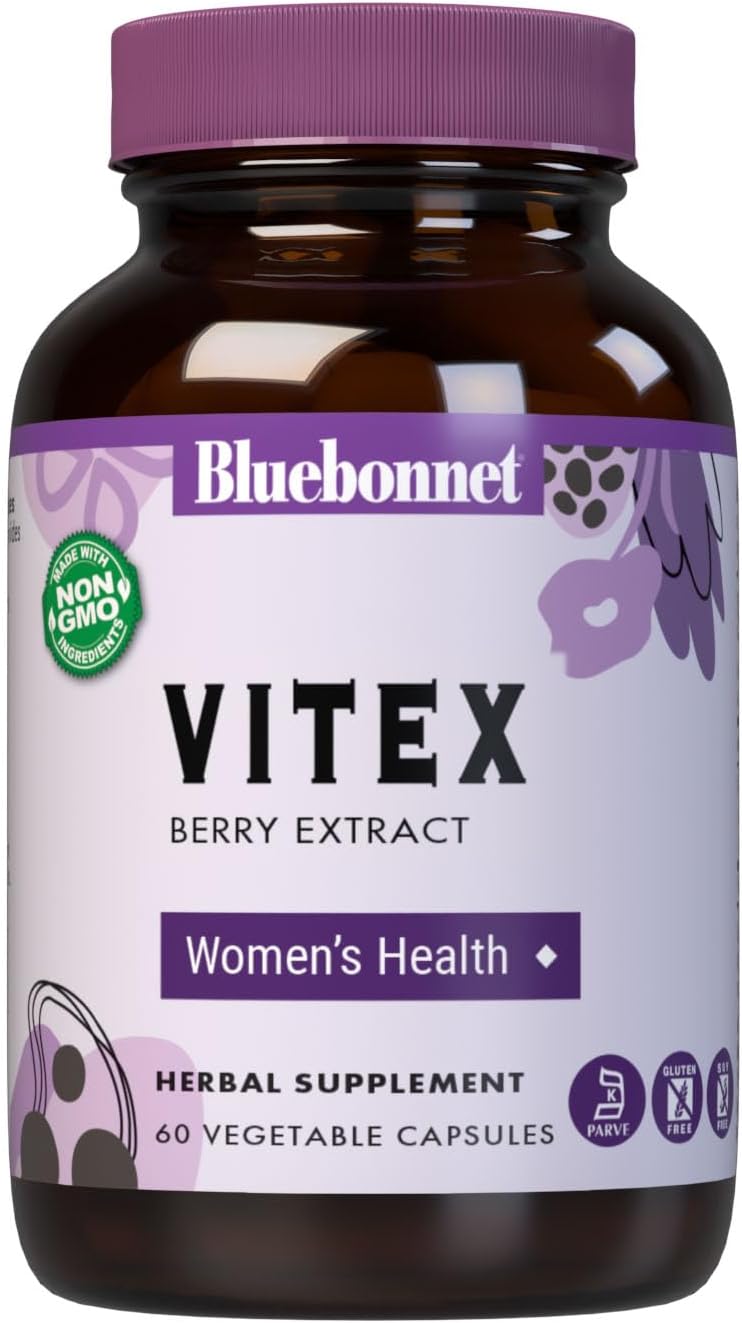Bluebonnet Nutrition Standardized Vitex Berry Extract, Chaste Tree Berry, 60 Vegetable Capsules
