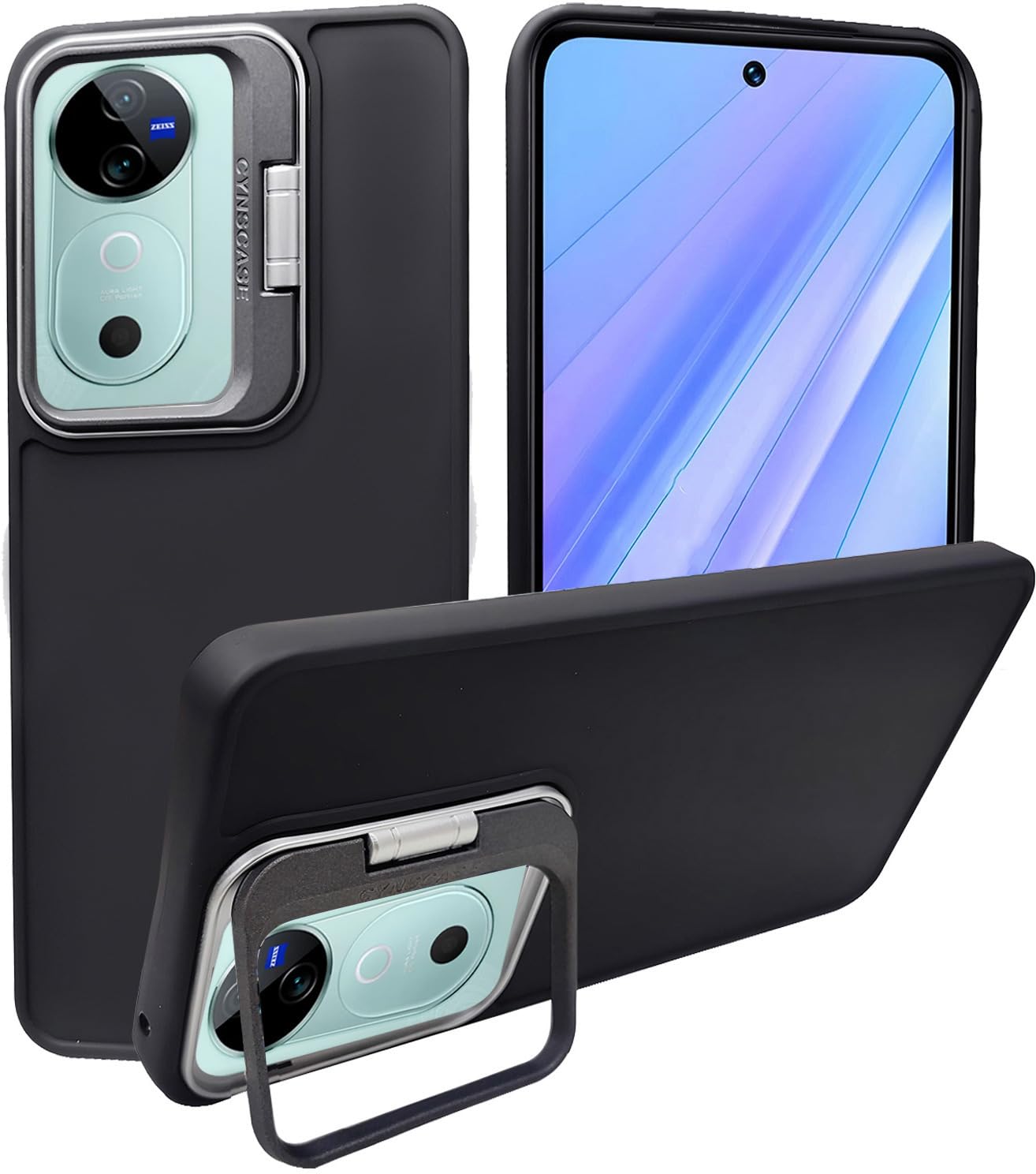 A rtistque Silicone Back Cover Case for Vivo V40 / V40 Pro / T3 Ultra 5G with Camera Stand | Shockproof TPU | Stylish Protective Design | Slim Fit | Ultra Matte |V40 Pro / T3 Ultra Cover - Black (B0DF2JGZFL) Amazon Price History, Amazon Price Tracker