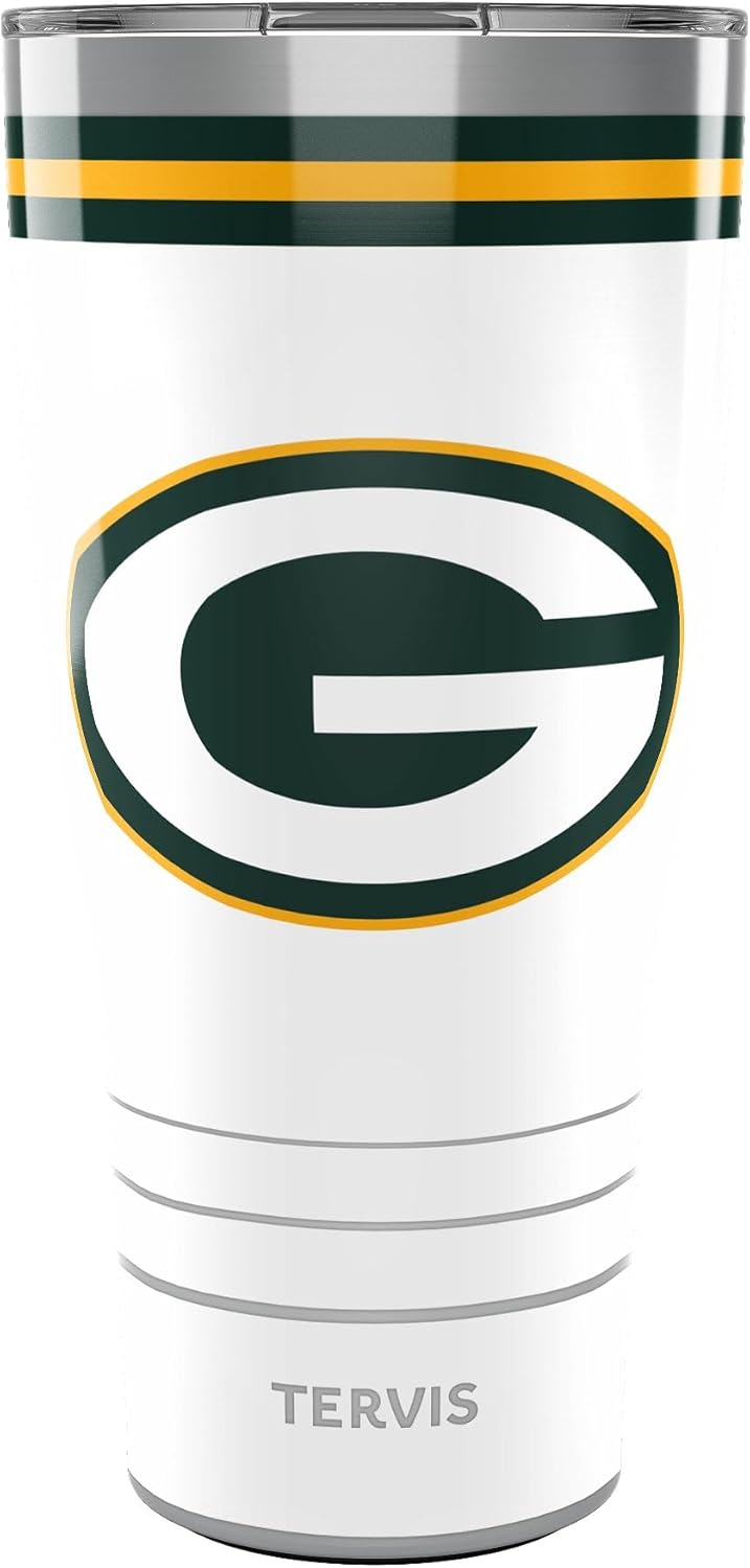 Tervis Traveler NFL Green Bay Packers - Arctic Triple Insulated Tumbler Travel Cup Keeps Drinks Cold & Hot, 30oz, Stainless Steel