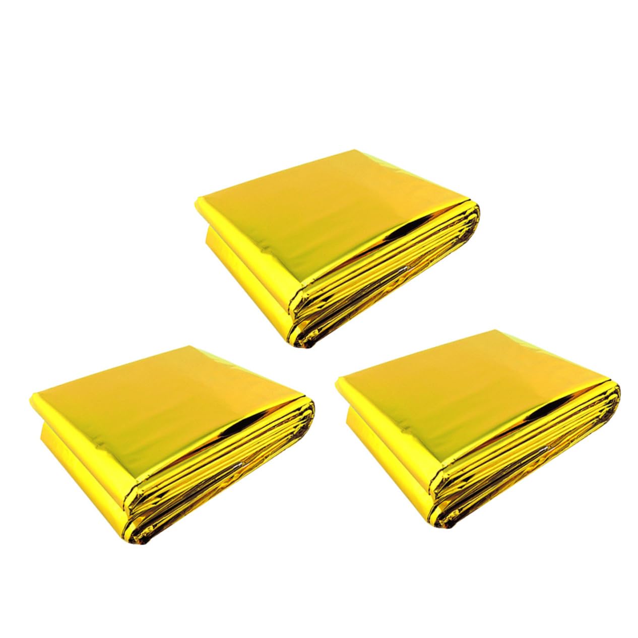 Happyyami Blankets Bulk Emergency Thermal Blanket Silver Aluminum Foil Double-Sided Outdoor Survival Gear Kit