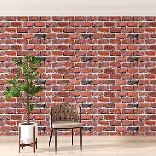 Image of DWELLSINDIA Rough Bricks Self Adhesive Peel and Stick PVC Wallpaper Waterproof, Scratch Resistant, Laminated (41x244 CM, Natural, Matt)