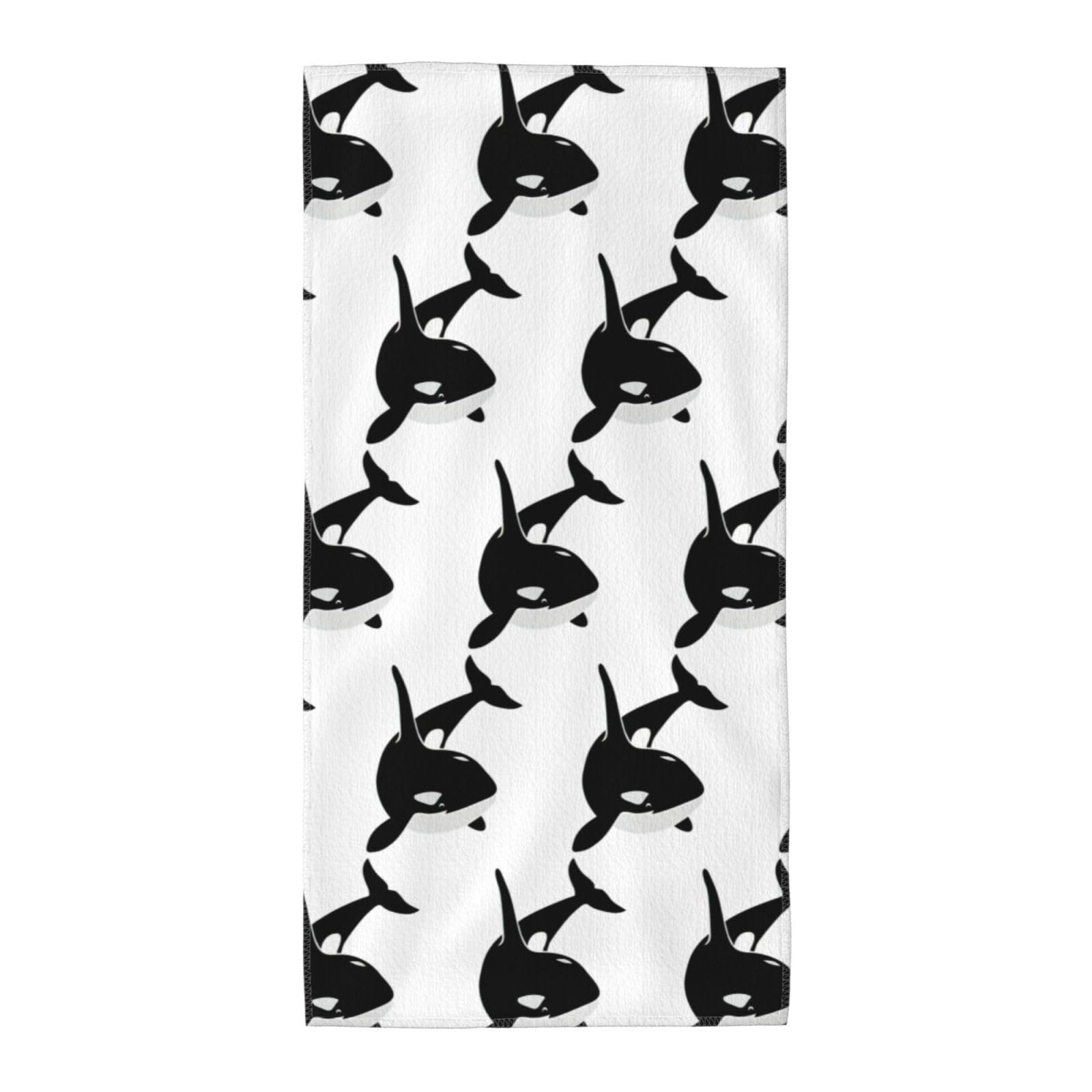 SDEGTHO Killer Whale Dolphin Ocean Fashion Printed Bath Towel High Water Absorption For Hiking Trip