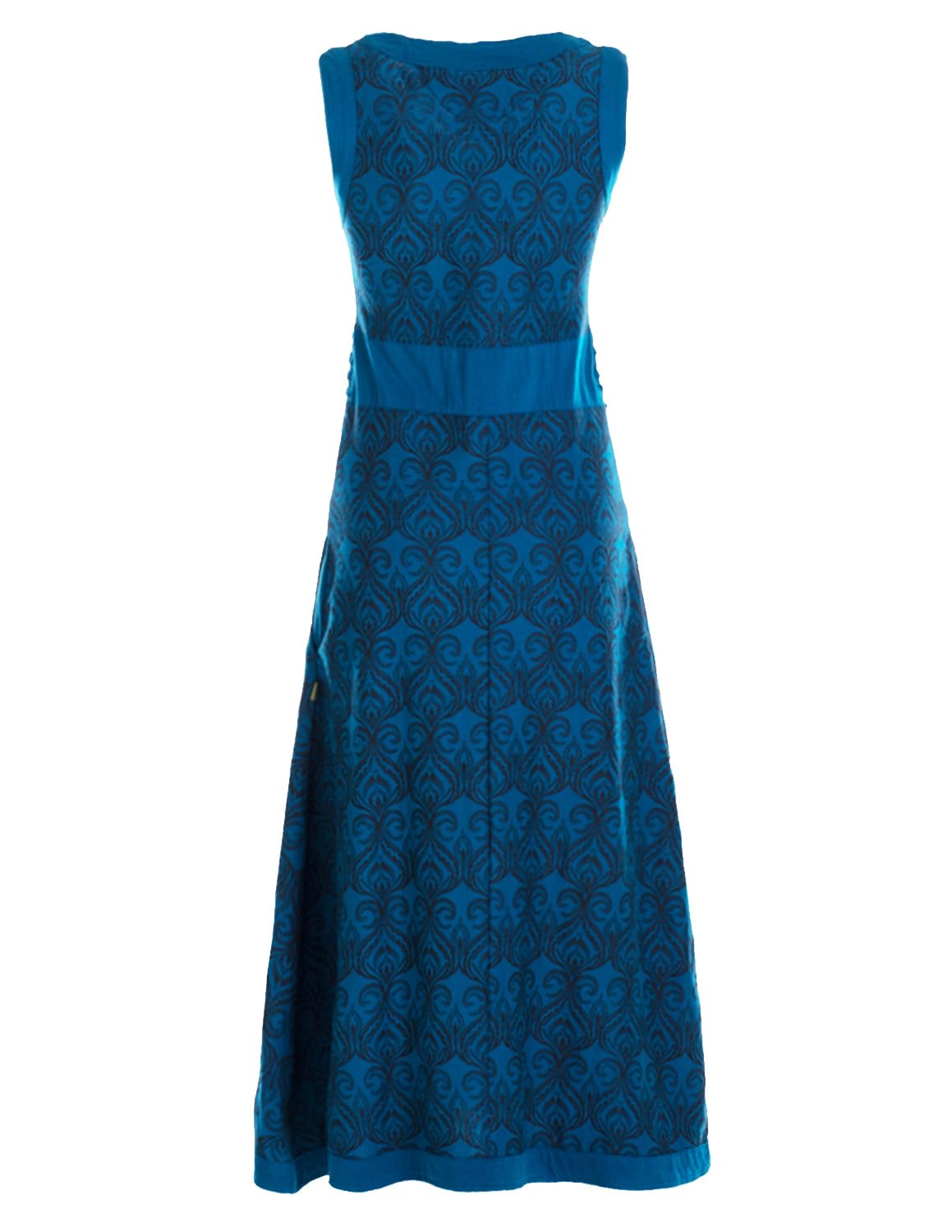 Vishes Langes Maxikleid Jersey Baumwolle Ornament Print Ärmellos - Alternative Mode