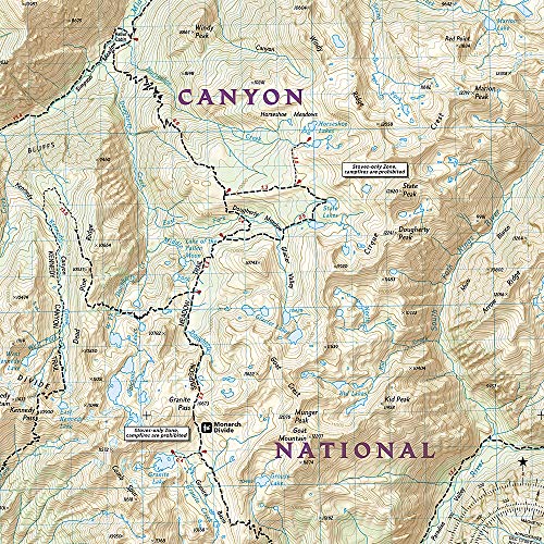 Sequoia and Kings Canyon National Parks Map (National Geographic Trails Illustrated Map, 205) - Image 2