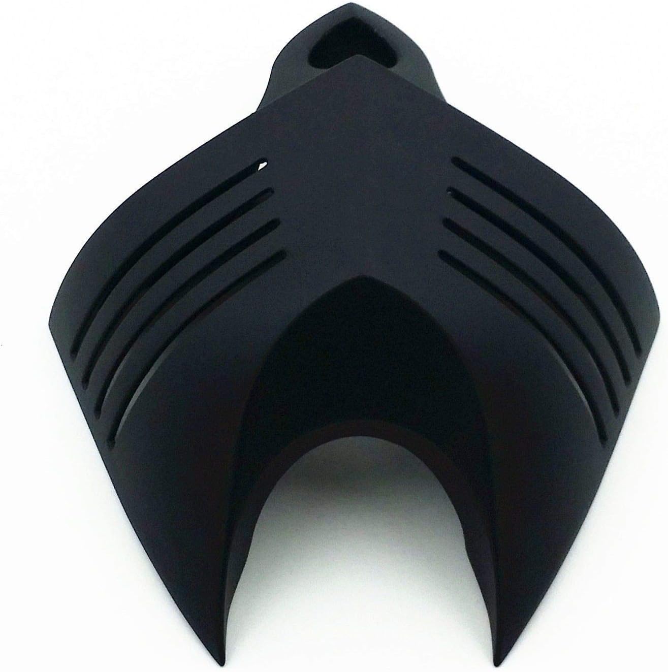 Motorcycle Chrome/Black Big Twin Horn Cover Cowbell For Harley Dyna Electra Glide Fatboy Softail (Black)