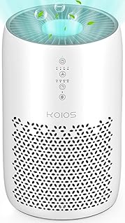 KOIOS Air Purifier for Home Large Room 1200 sq ft, High CADR H13 True HEPA Air Filter Cleaner Odor Eliminators for Allergies Pets Dander Wildfire Smoke PM2.5 Dust Pollen,Filter Indicator, Ozone-Free