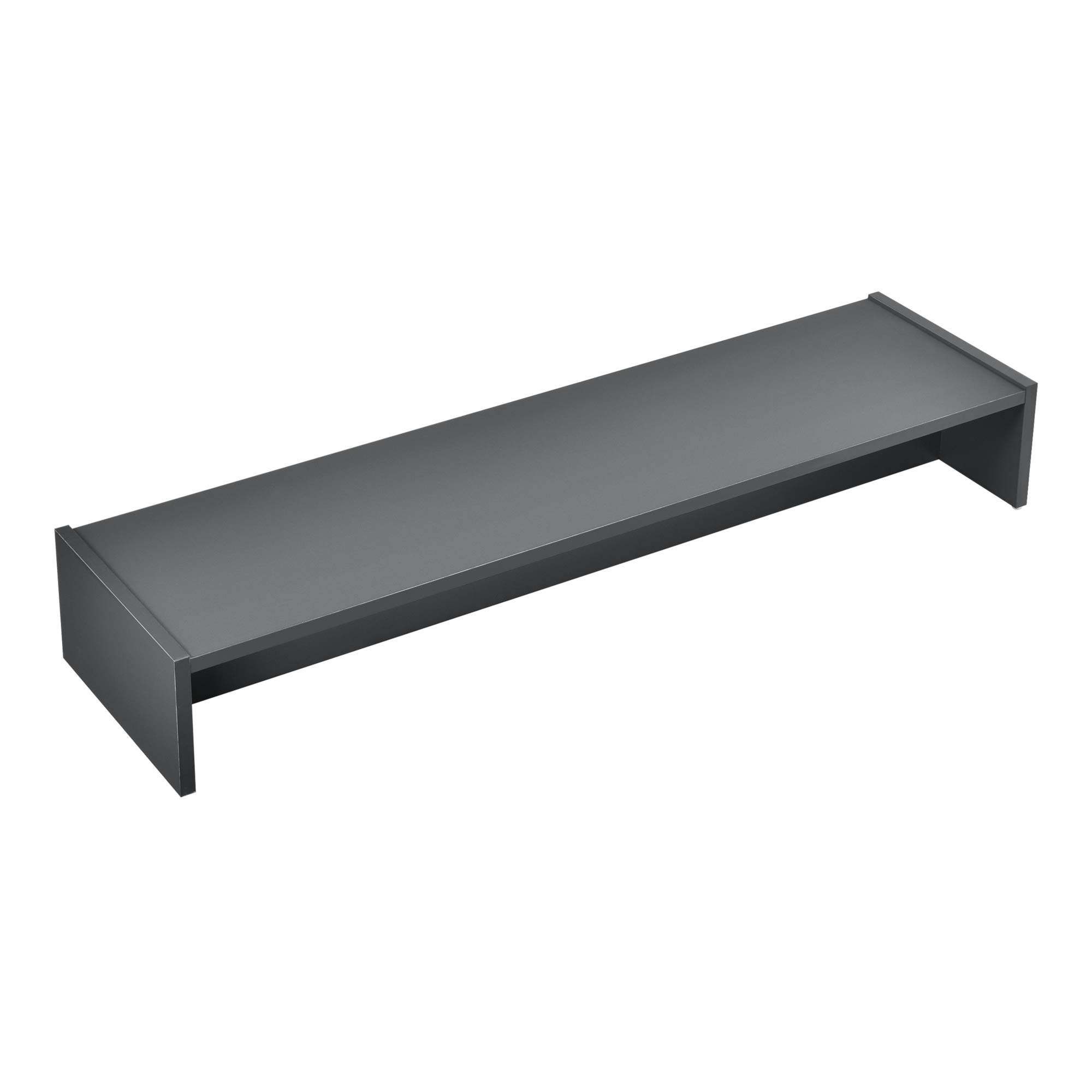 [en.casa] Supporto di Rialzo Monitor / TV / PC Portatile 100 x 27 x 15 cm Base per Schermi - Grigio Scuro