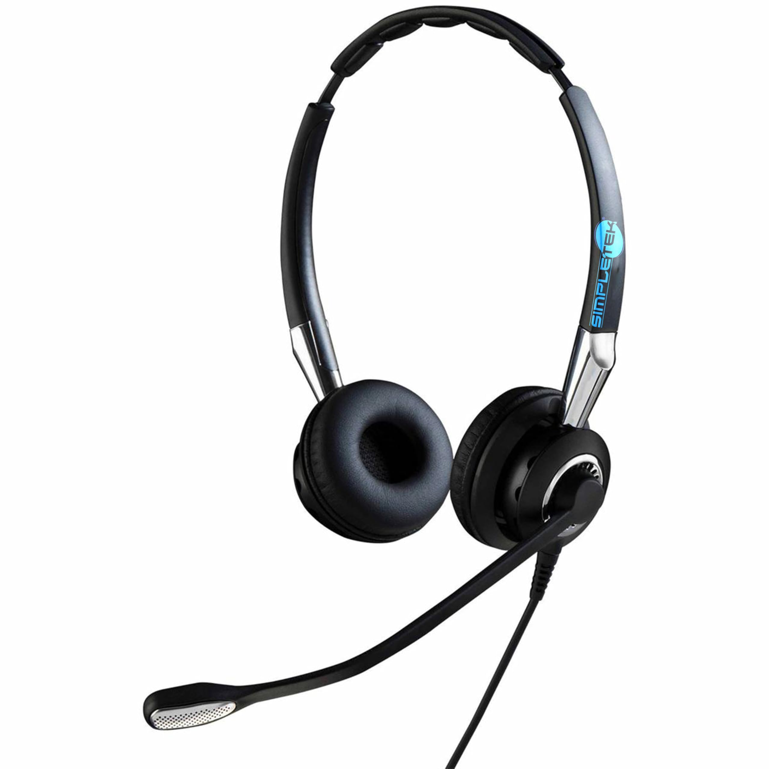 SIMPLETEK - Cuffie 2499-823-209 Duo USB + Bluetooth - Cancellazione del Rumore – Compatibili con Mac, Windows – Ottimizzate per Call Center