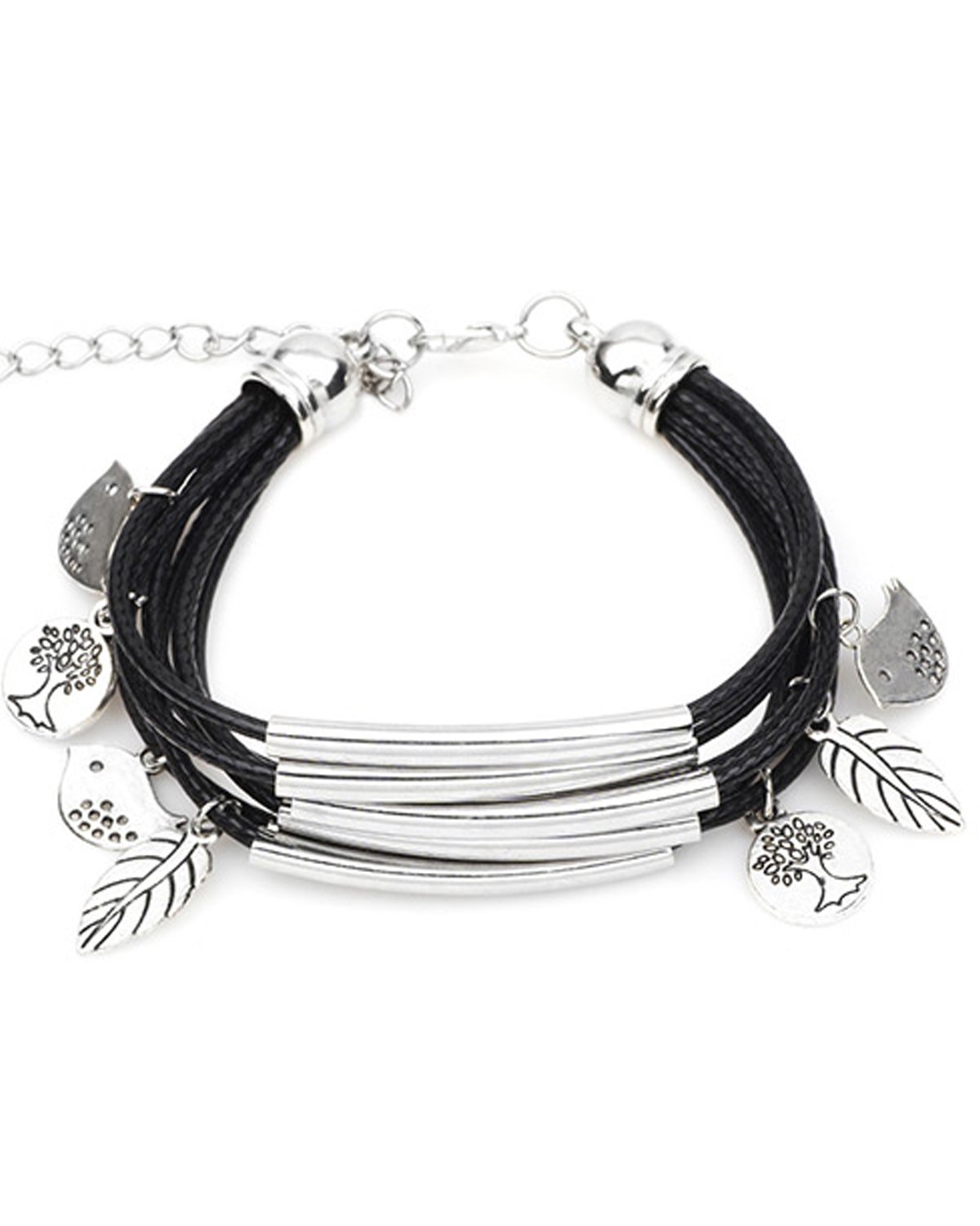 Young & Forever Gift Valentine Gift Poker Hearts Geometric Inspired Cubic Zirconia Silver Gold Bracelet for Women and Girls