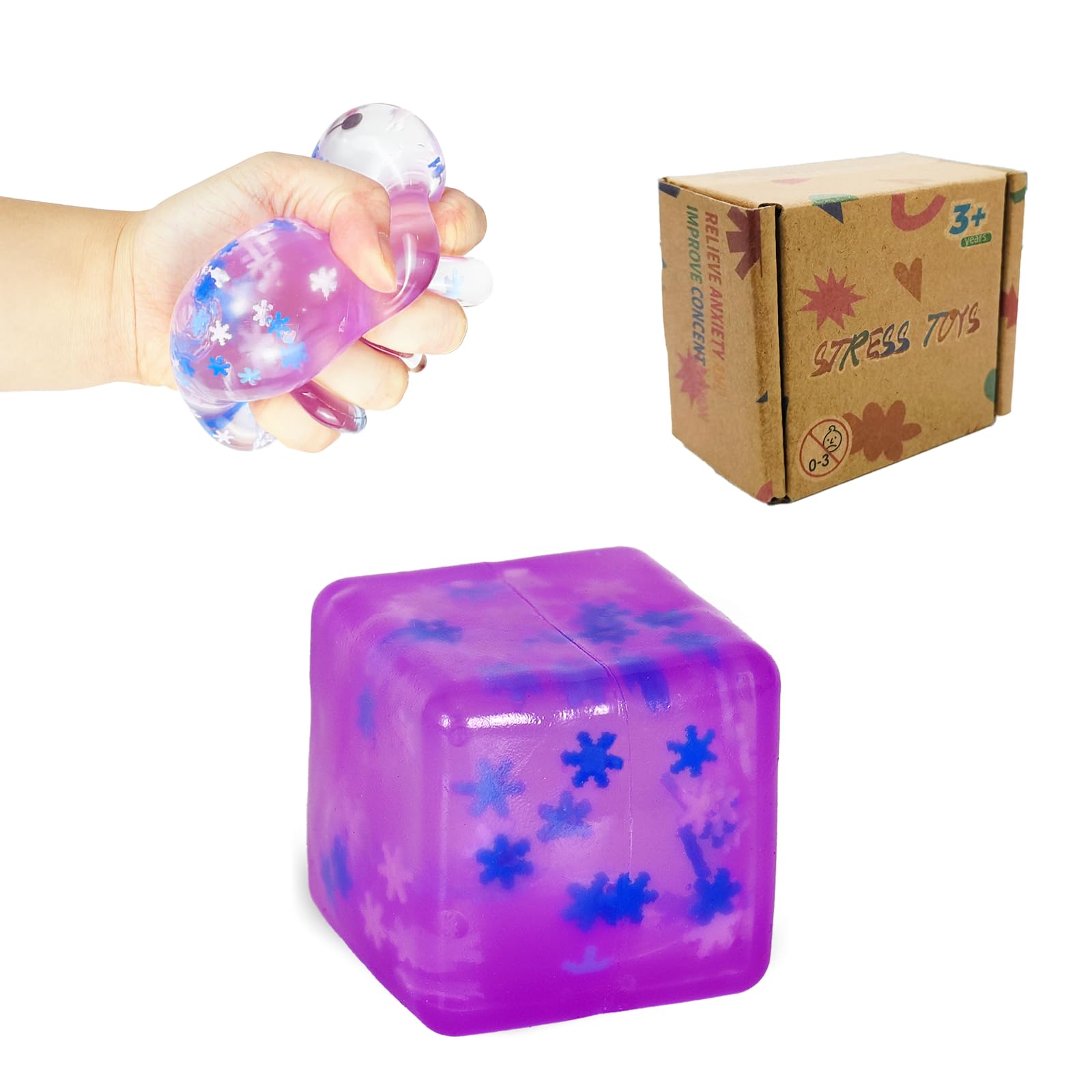 FazaVexior 1Pcs 5cm Squishy Squeeze Toys – Stress Balls, Fidget Toys & Sensory Toys for Kids 3+ | Anxiety Relief, Stress Relief, Durable Design Won’t Fall Apart