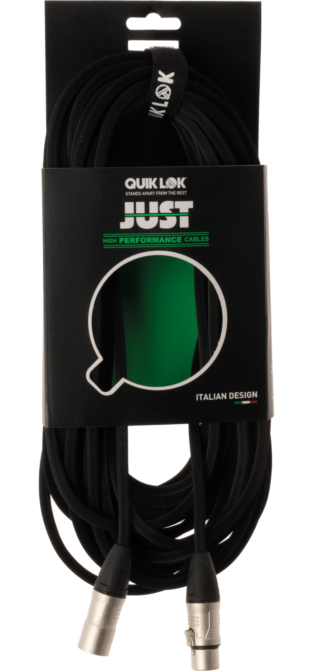 QUIK LOK - JUST MF15 SL - Cable de micrófono equilibrado de 15 m con conectores XLR macho y hembra, acabado plateado