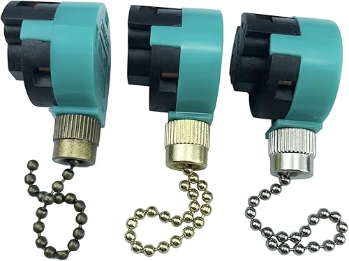 Miniatura 3 de Paquete de 3 interruptores de ventilador de techo de 3 velocidades 4 cables Zing Ear ZE-268S6 interruptor de cadena compatible con interruptor de